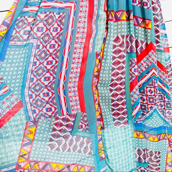 Do & Be Multicolor High Low Bohemian Summer Vacation Dress Size Large - Picture 6 of 7